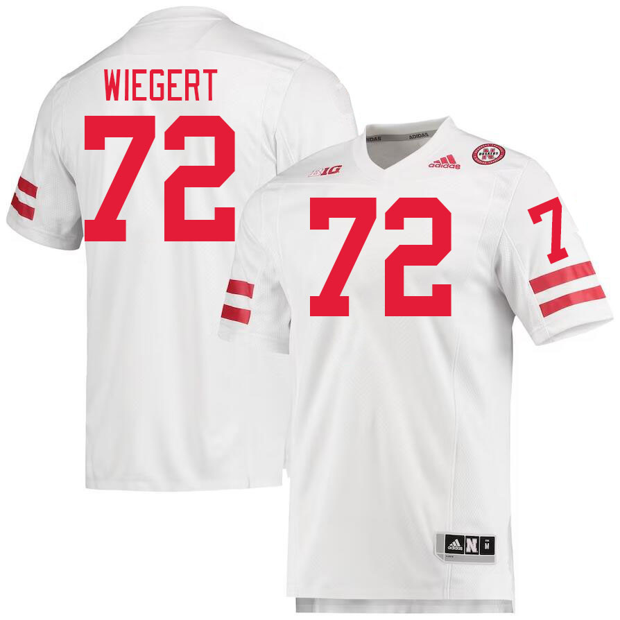 #72 Zach Wiegert Nebraska Cornhuskers Jerseys Football Stitched-White